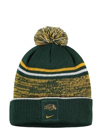 Nike Greenyellow Ndsu Bison Sideline Cuffed Knit Hat With Pom At Nordstrom