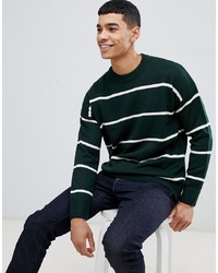 New Look Jumper With Bold Stripes In Green