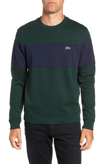 Lacoste Regular Fit Crewneck Sweatshirt, $135 Nordstrom | Lookastic