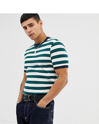 Collusion Skinny Fit T Shirt In Green Stripe