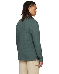 Vince Green Stripe Long Sleeve T Shirt