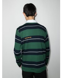 Vetements Barcode Print Striped Polo Shirt