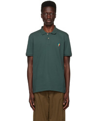 Ps By Paul Smith Green Broad Stripe Polo