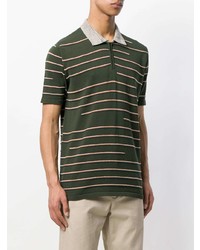 Roberto Collina Textured Stripe Polo Shirt