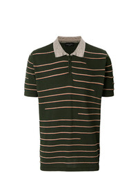 Roberto Collina Textured Stripe Polo Shirt