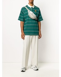 Kenzo Tiger Crest Horizontal Stripe Polo Shirt