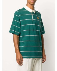 Kenzo Tiger Crest Horizontal Stripe Polo Shirt