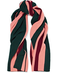 Acne Studios Ninos Striped Wool Scarf Emerald