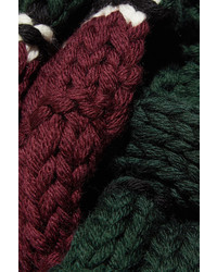 Prada Tasseled Wool Scarf Green