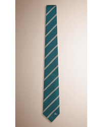 Dark Green Horizontal Striped Tie