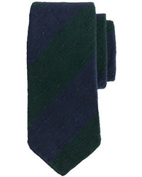 Drakes Drakes Regital Striped Tie In Blue And Green