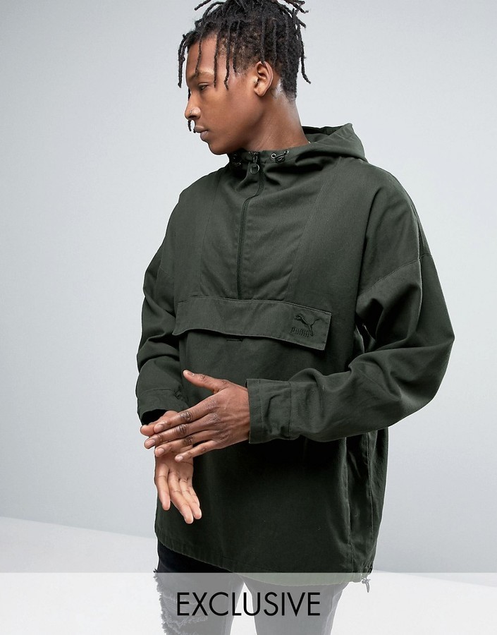 Puma Overhead Jacket In Green To Asos 