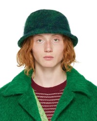Marni Green Mohair Alpaca Bucket Hat