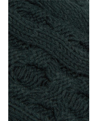 MM6 MAISON MARGIELA Cable Knit Wool Blend Sweater Forest Green