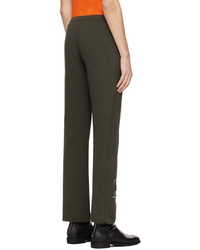 khanh brice nguyen Green Distressed Trousers