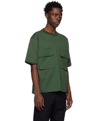 Sacai Green Crewneck T Shirt