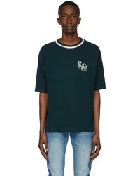 Rhude Green Knit Mock T Shirt