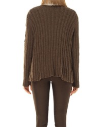 Max Studio Heavy Gg Wool And Cashmere Hand Knit Pullover
