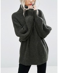 Weekday High Neck Chunky Knit Sweater