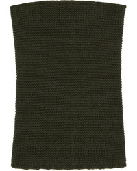 Rick Owens Green Cashmere Tube Scarf