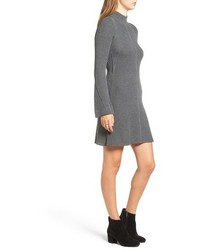 Sequin Hearts Bell Sleeve Knit Sweater Dress