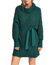 Free People Cable Knit Sweater Dress