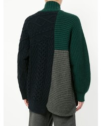 Kolor Patchwork High Neck Sweater
