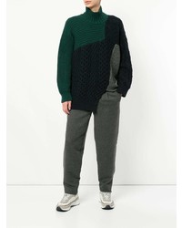 Kolor Patchwork High Neck Sweater