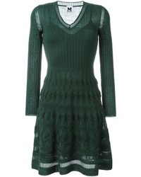 Dark Green Knit Wool Dress