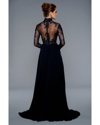 Lara Dresses Long Sleeved Lace Queen Anne A Line Gown 32251