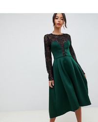 Asos Tall Asos Design T Sleeve Lace Top Prom Midi Dress