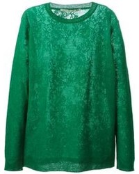 Dark Green Lace Sweater