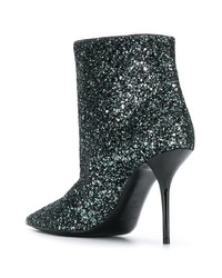 Saint Laurent Glittered Ankle Boots
