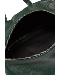 Kara Satchel Textured Leather Shoulder Bag Forest Green