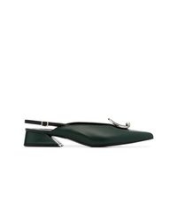 Yuul Yie Green Pearl And 30 Leather Slingback Pumps