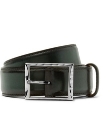 Berluti 35cm Green Classic Leather Belt