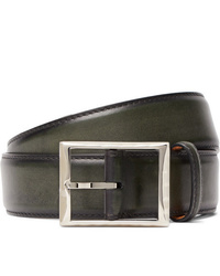 Berluti 35cm Green Leather Belt