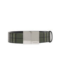 Burberry Olympia Check Plaque Leather Belt