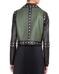 Ungaro Emanuel Studded Contrast Leather Jacket