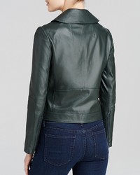 Tory Burch Waxed Leather Asymmetric Zip Jacket