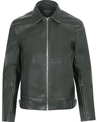 River Island Green Leather Look Jacket