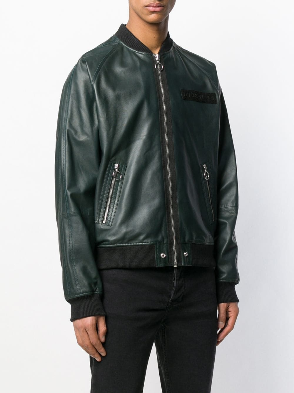 Diesel L Pins A Leather Jacket, $449 | farfetch.com | Lookastic