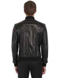 Salvatore Ferragamo Nappa Leather Bomber Jacket