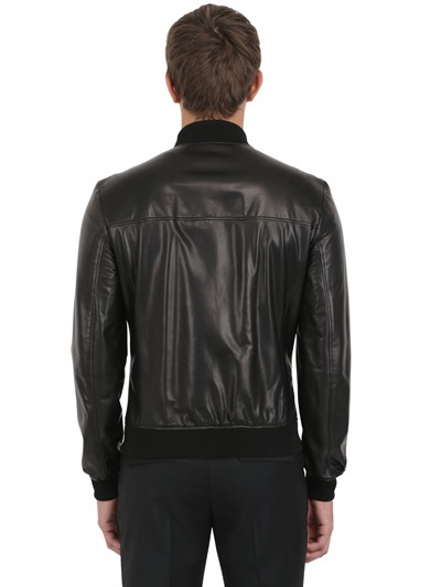 Salvatore Ferragamo Nappa Leather Bomber Jacket, $3,274 | LUISAVIAROMA ...