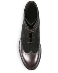 a. testoni Wingtip Leather Boots