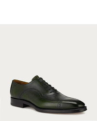 Bally Scanio Dark Green Leather Oxford Shoe