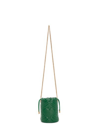 Gucci Green Mini Gg Marmont Bucket Bag
