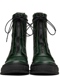 Viron Green Apple Leather 1992 Zip Boots
