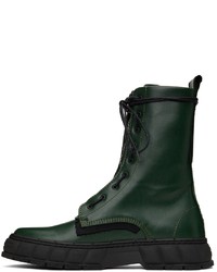 Viron Green Apple Leather 1992 Zip Boots