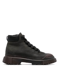 Hogan Pedula Lace Up Leather Boots
